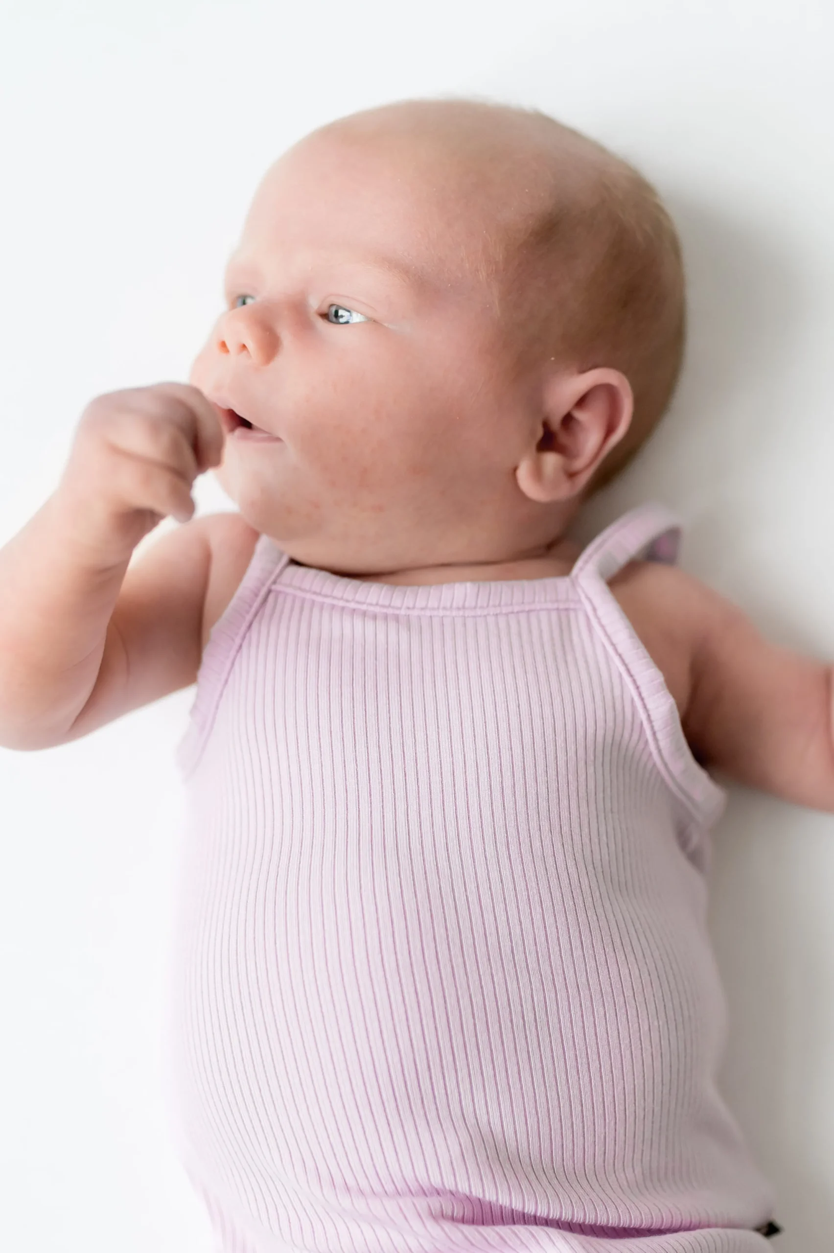 Ribbed Spaghetti Strap Bodysuit in Thistle