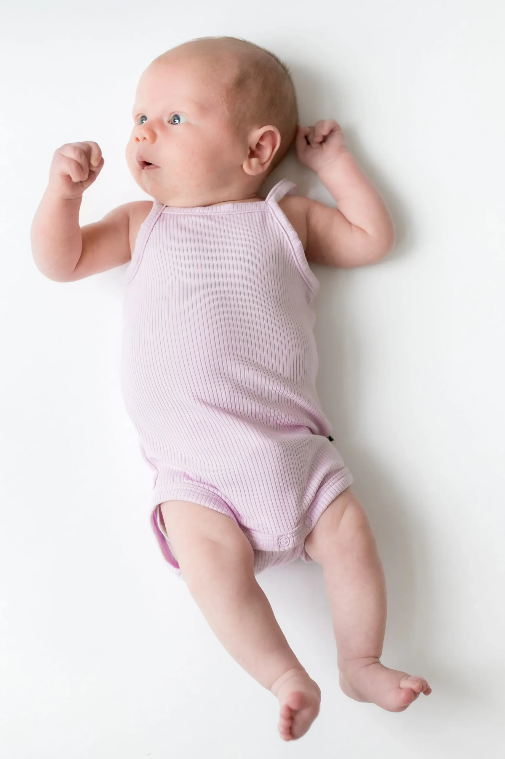 Ribbed Spaghetti Strap Bodysuit in Thistle