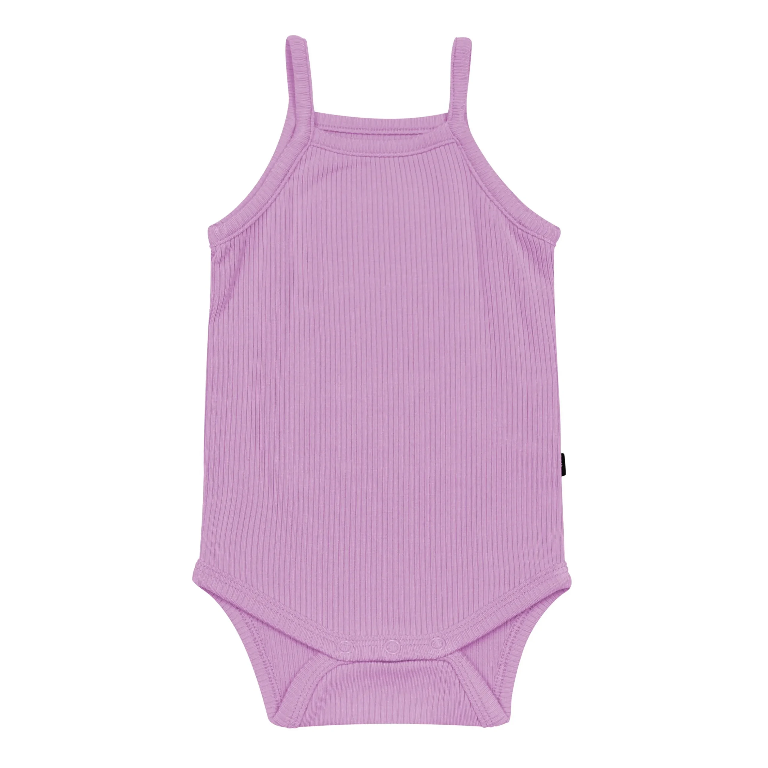 Ribbed Spaghetti Strap Bodysuit in Poi