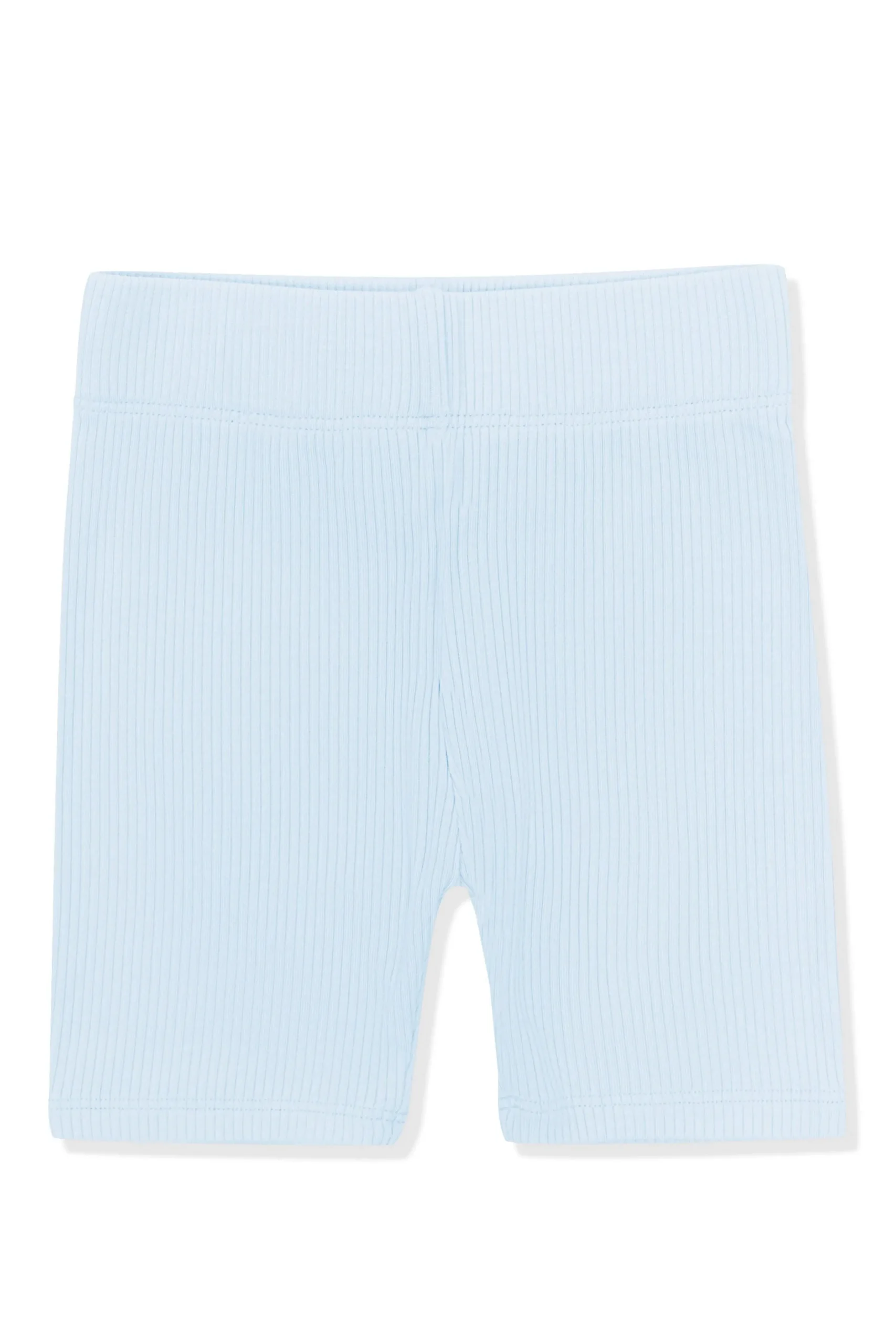 Ribbed Toddler Biker Shorts in Breeze