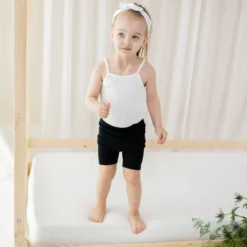 Ribbed Toddler Biker Shorts in Midnight