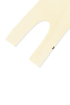 Ribbed Zipper Romper in Chamomile
