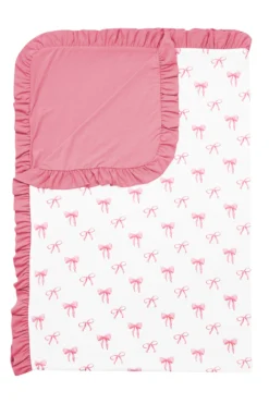 Ruffle Toddler Blanket in Bow 0.5