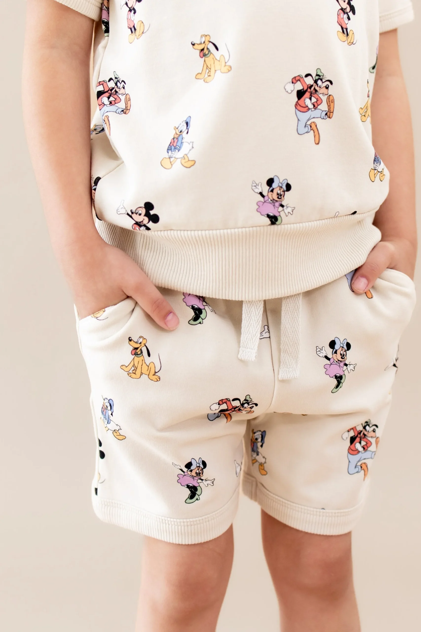 Short Sleeve Jogger Set in Mickey Mouse and Friends
