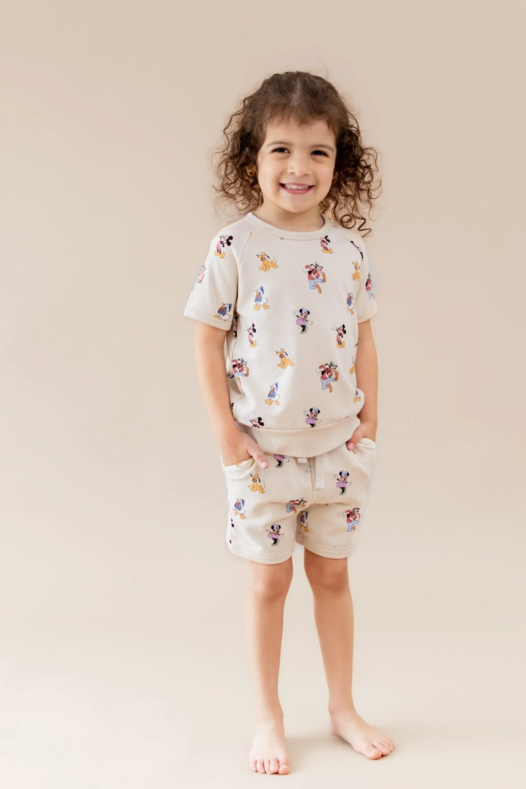 Short Sleeve Jogger Set in Mickey Mouse and Friends