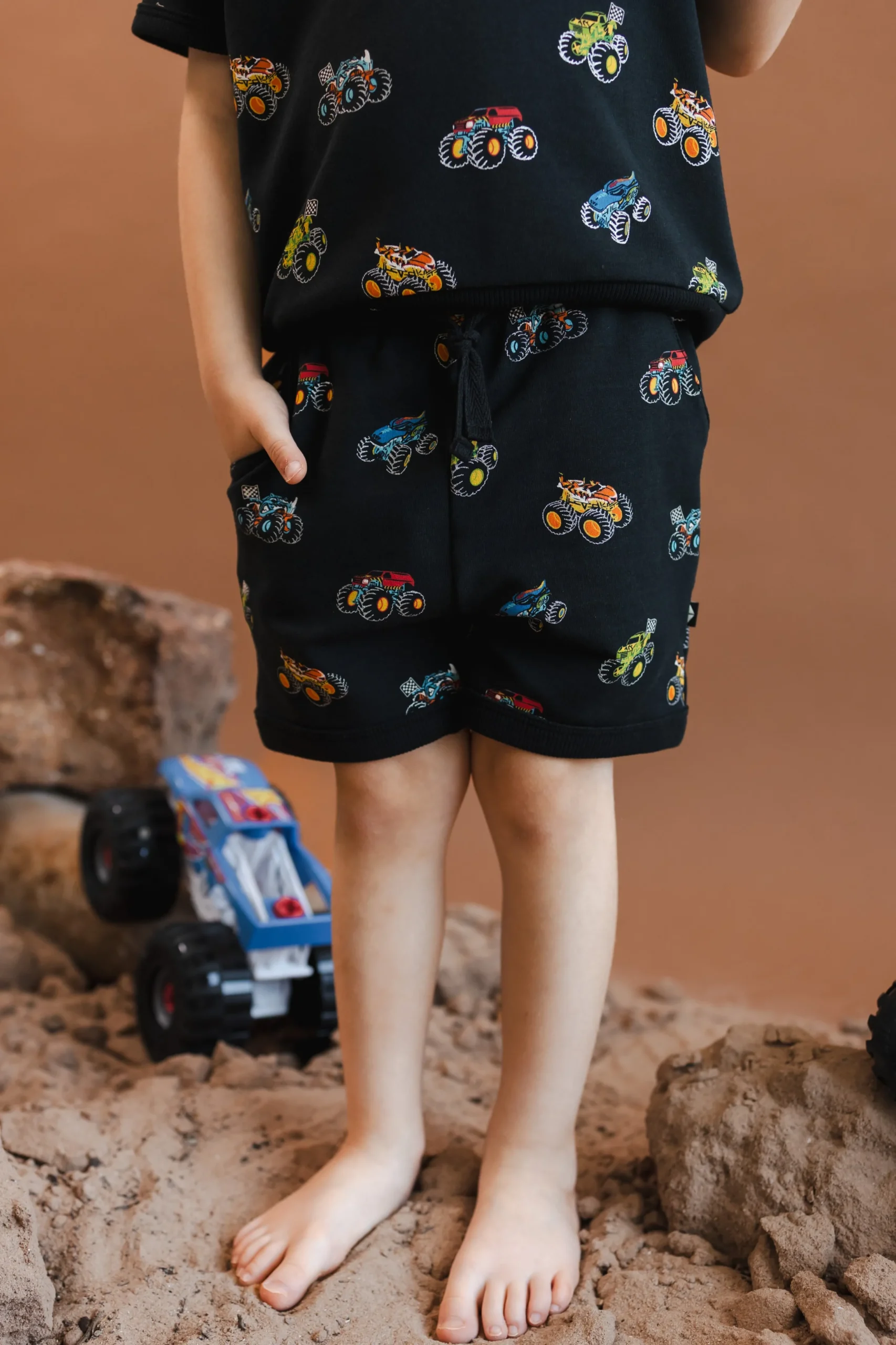 Short Sleeve Jogger Set in Monster Truck