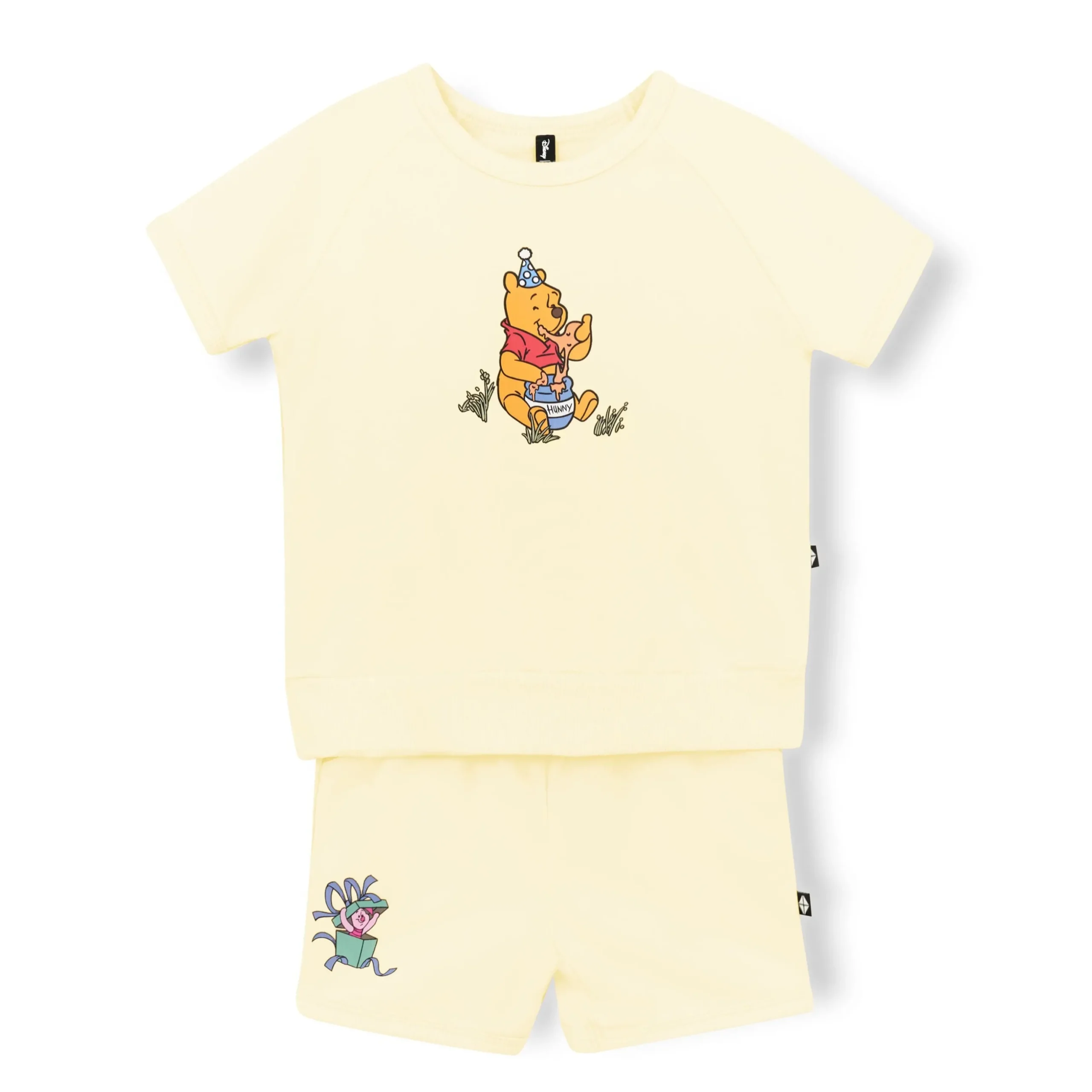 Short Sleeve Jogger Set in Winnie the Pooh on Chamomile