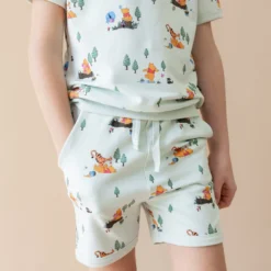 Short Sleeve Jogger Set in Winnie the Pooh Hundred Acre Wood