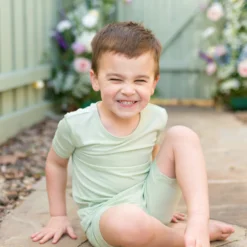 Short Sleeve Pajamas in Basil