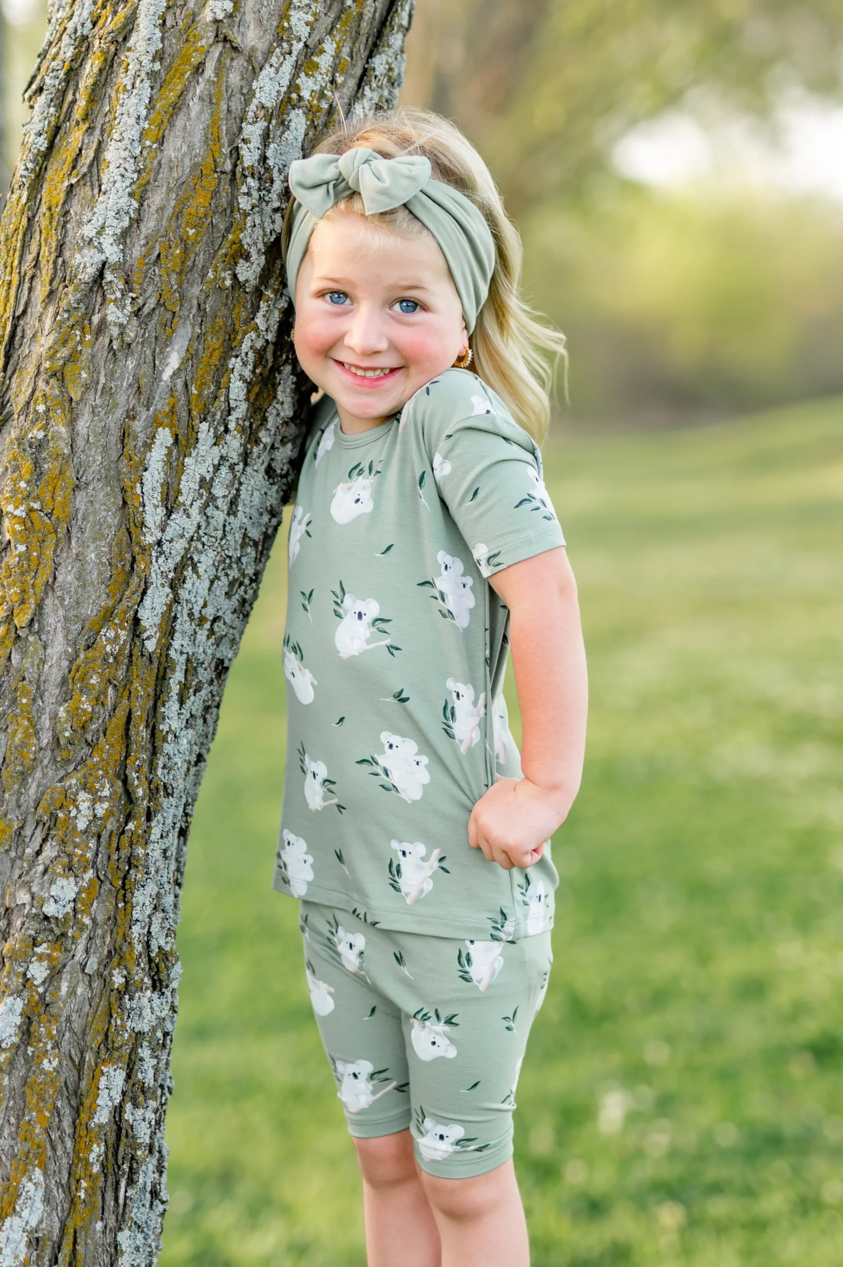 Short Sleeve Pajamas in Koala