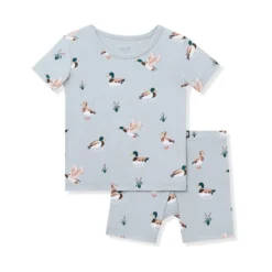 Short Sleeve Pajamas in Mallard Duck