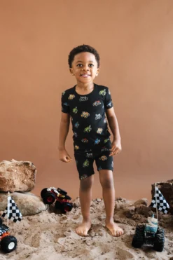 Short Sleeve Pajamas in Monster Truck