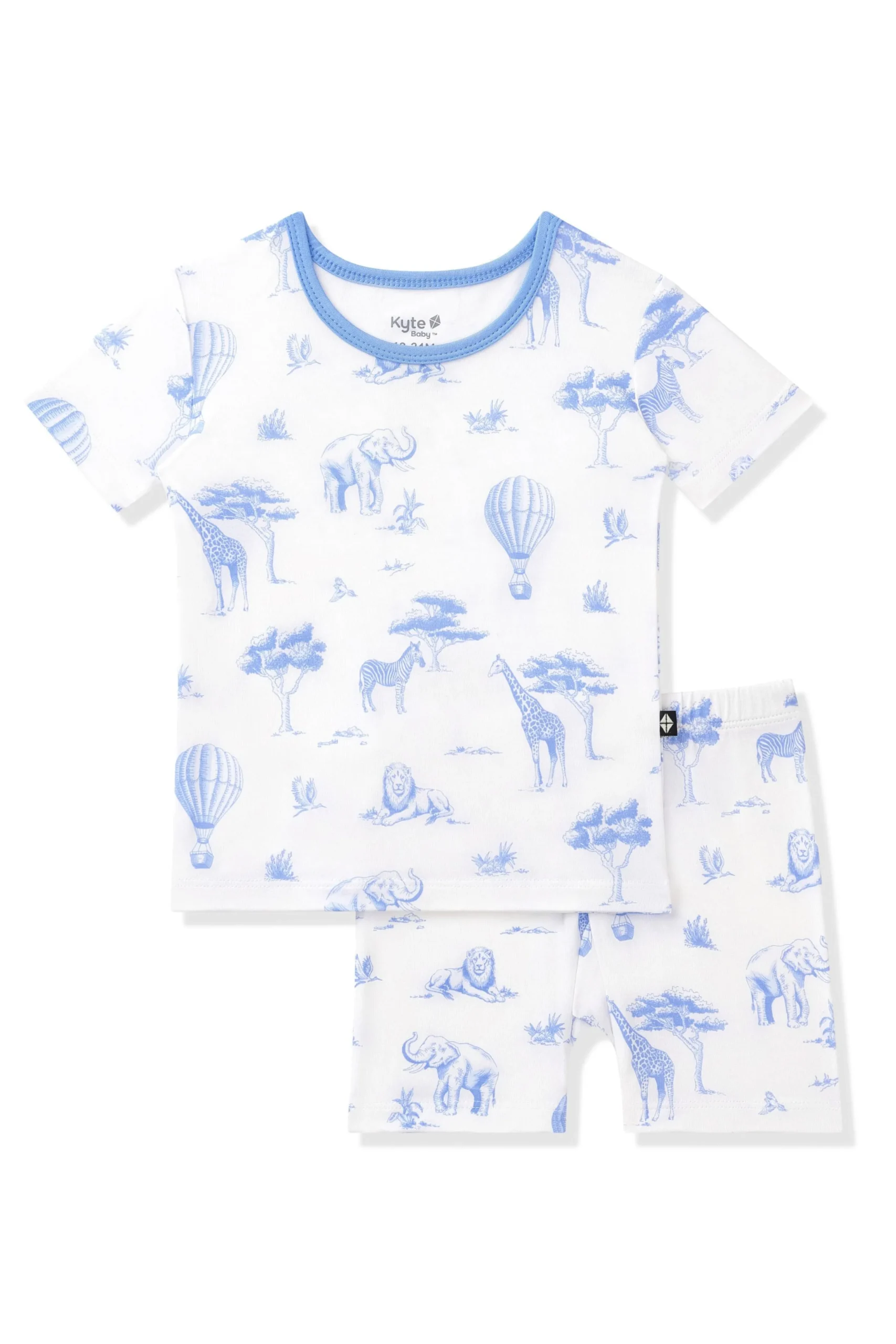 Short Sleeve Pajamas in Toile Safari