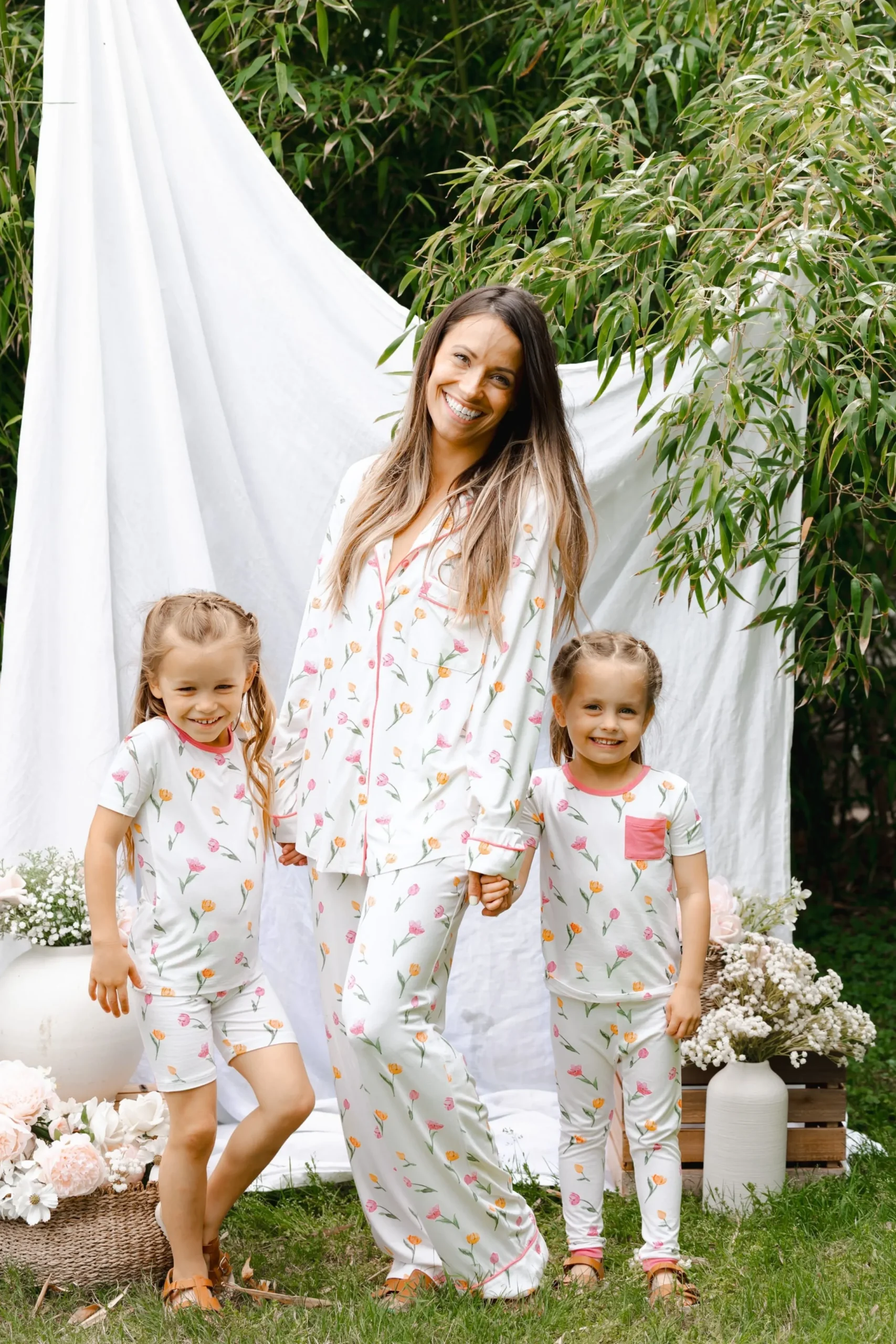 Short Sleeve Pajamas in Tulip