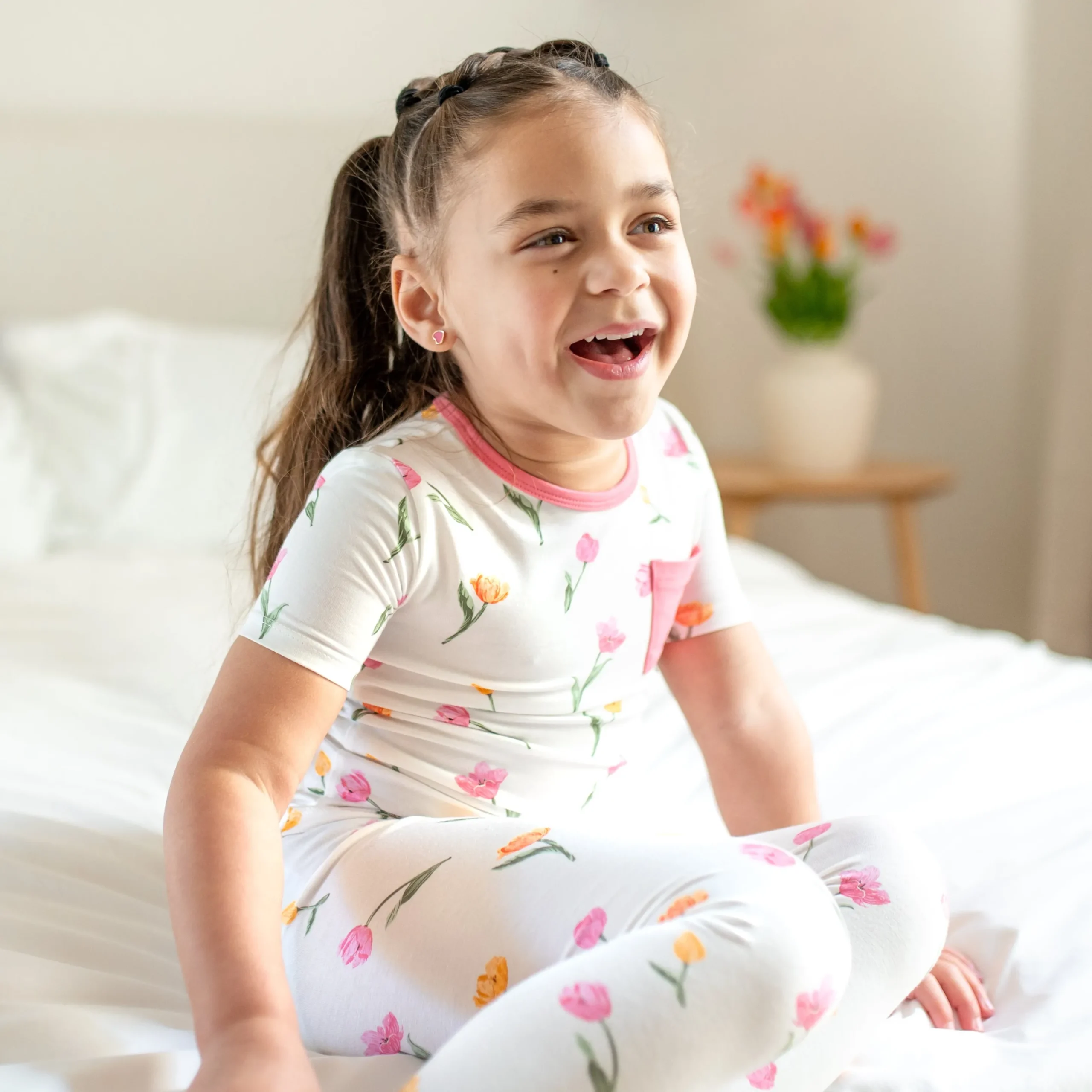Short Sleeve with Pants Pajamas in Tulip