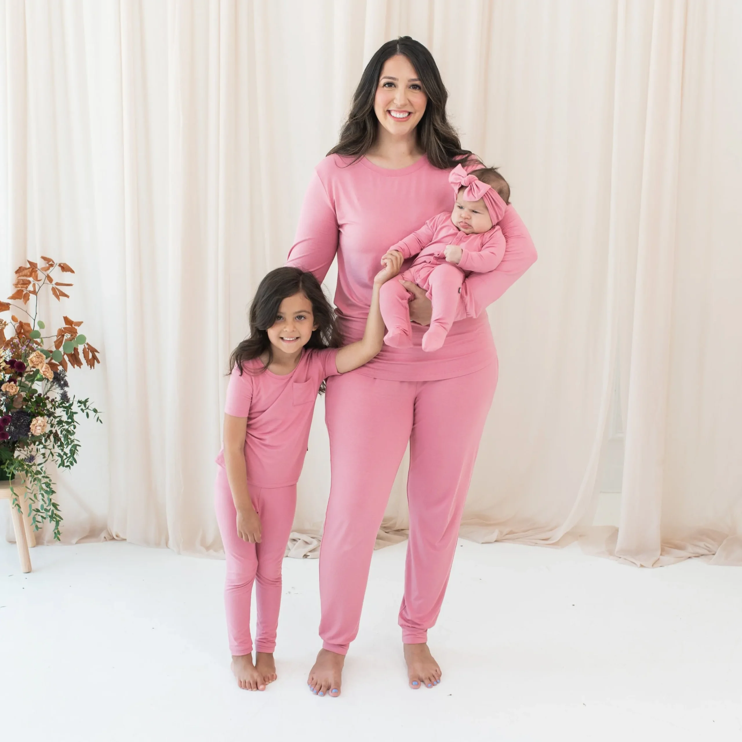 Short Sleeve with Pants Pajamas in Apple Blossom