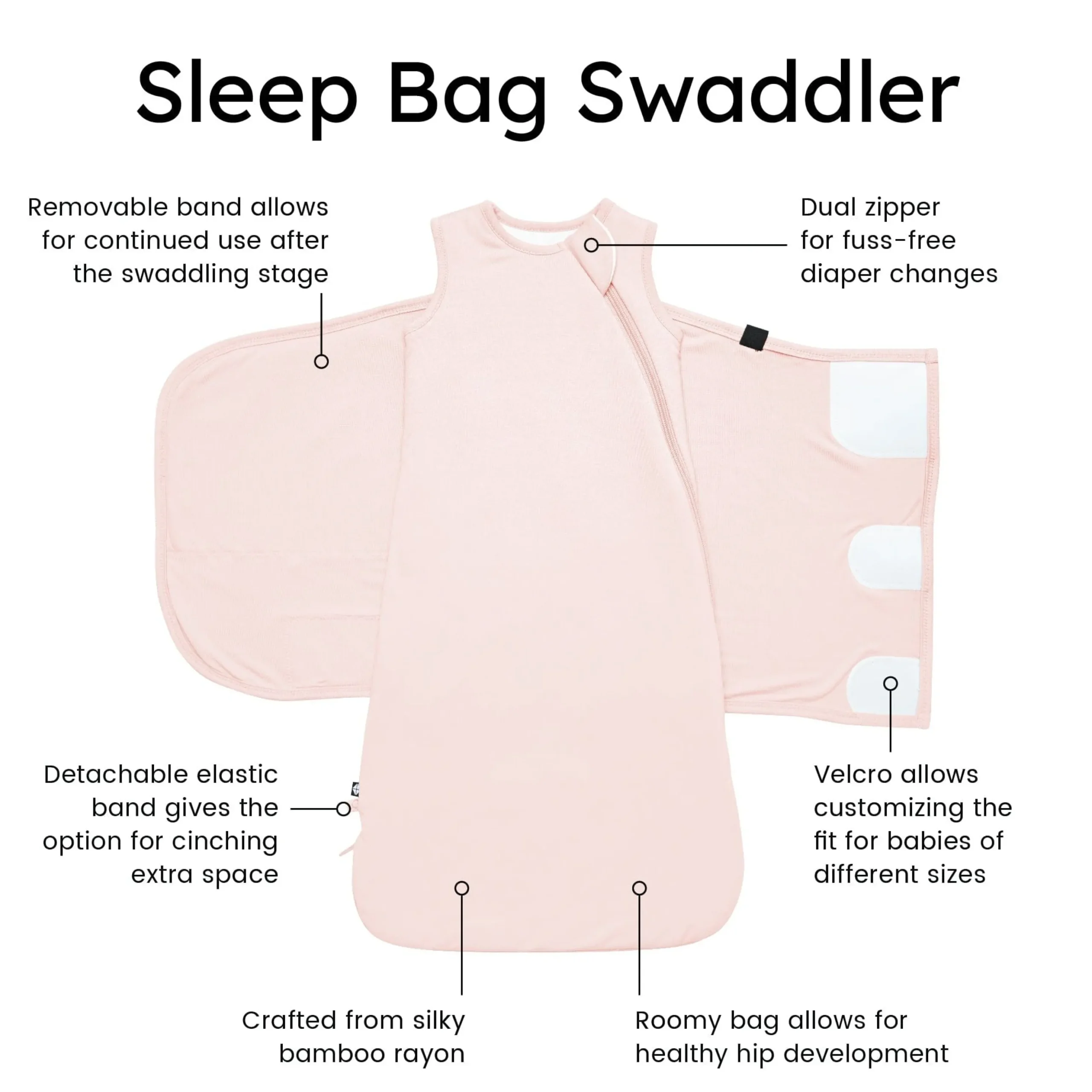 Sleep Bag Swaddler in Blush 1.0