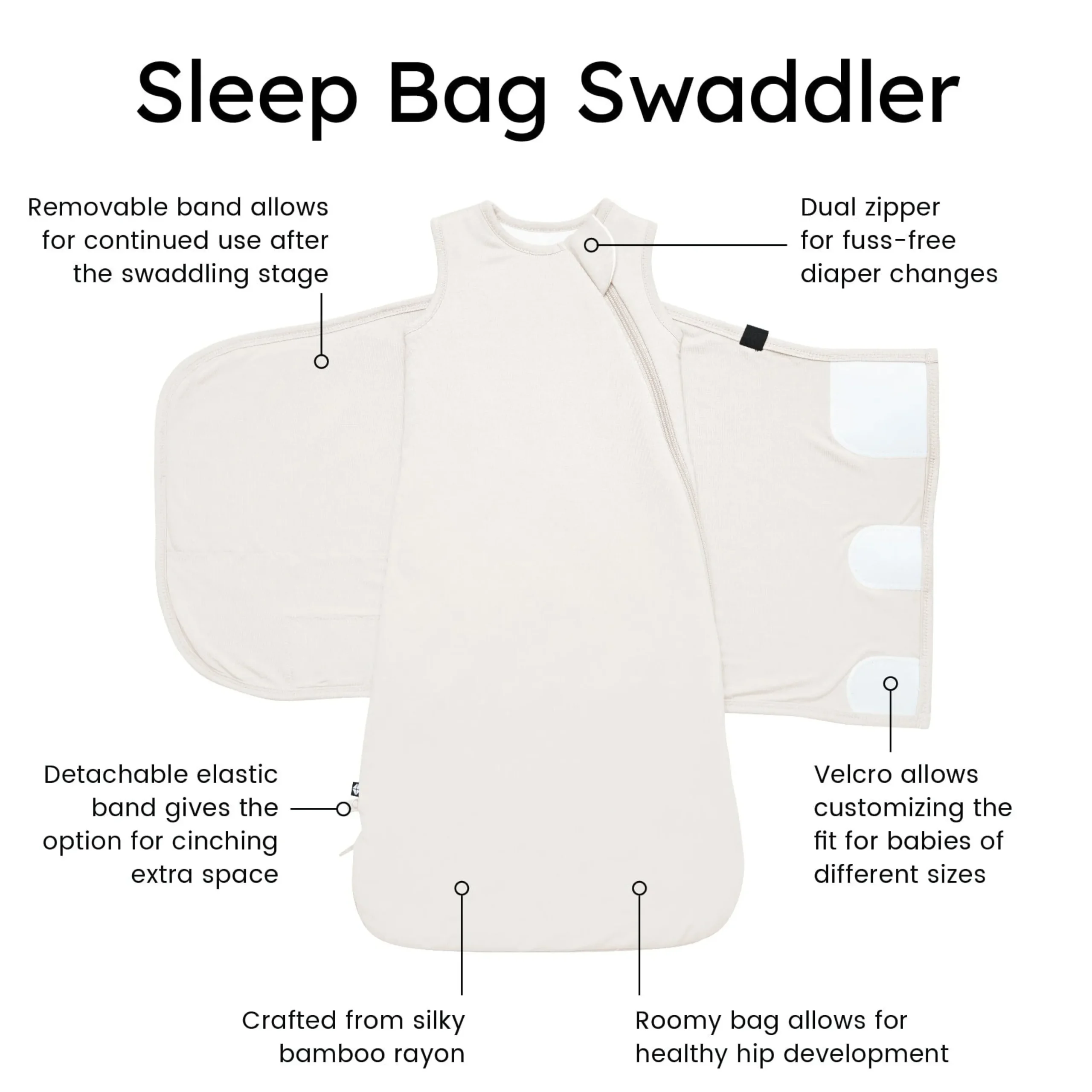 Sleep Bag Swaddler in Oat 1.0