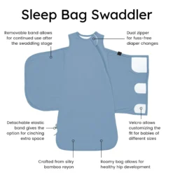 Sleep Bag Swaddler in Slate 1.0