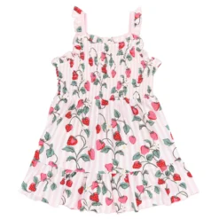 Smocked Dress in Strawberry Fields
