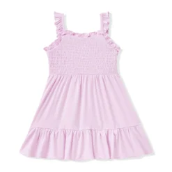 Smocked Dress in Thistle
