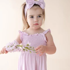 Smocked Dress in Thistle