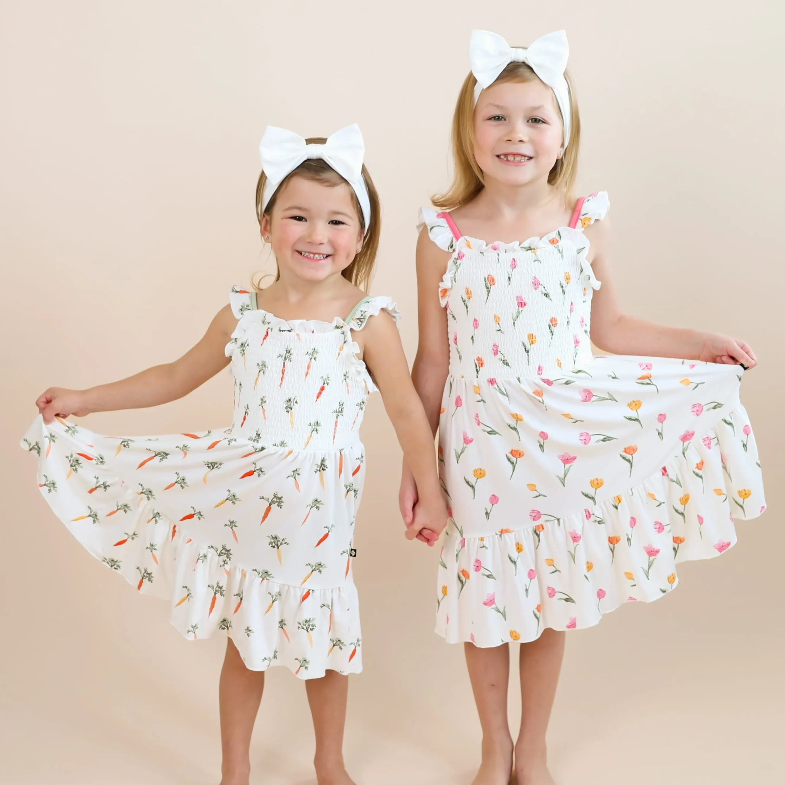 Smocked Dress in Tulip