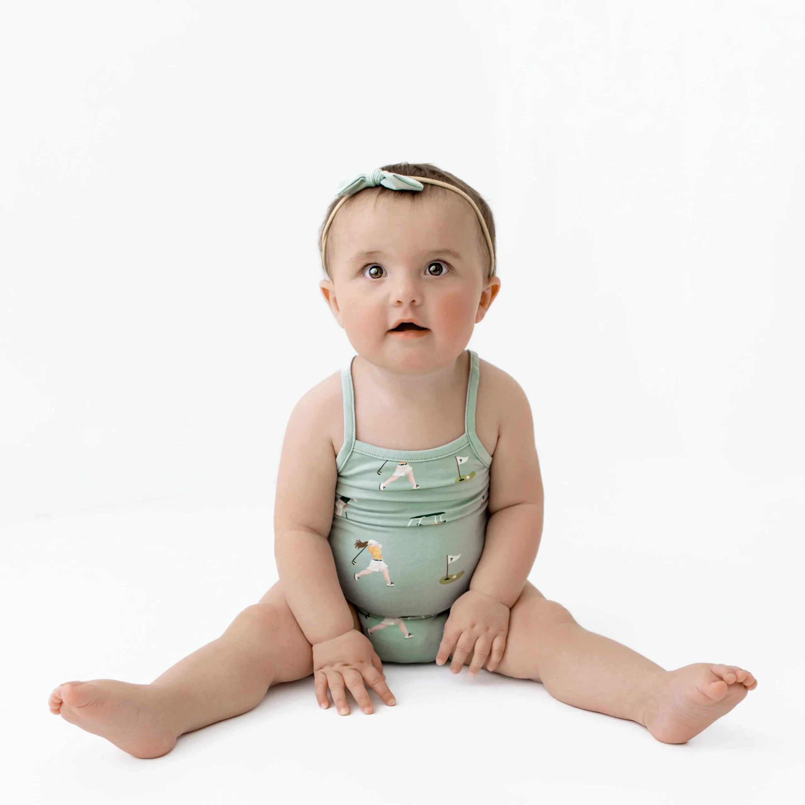 Spaghetti Strap Leotard in Golf