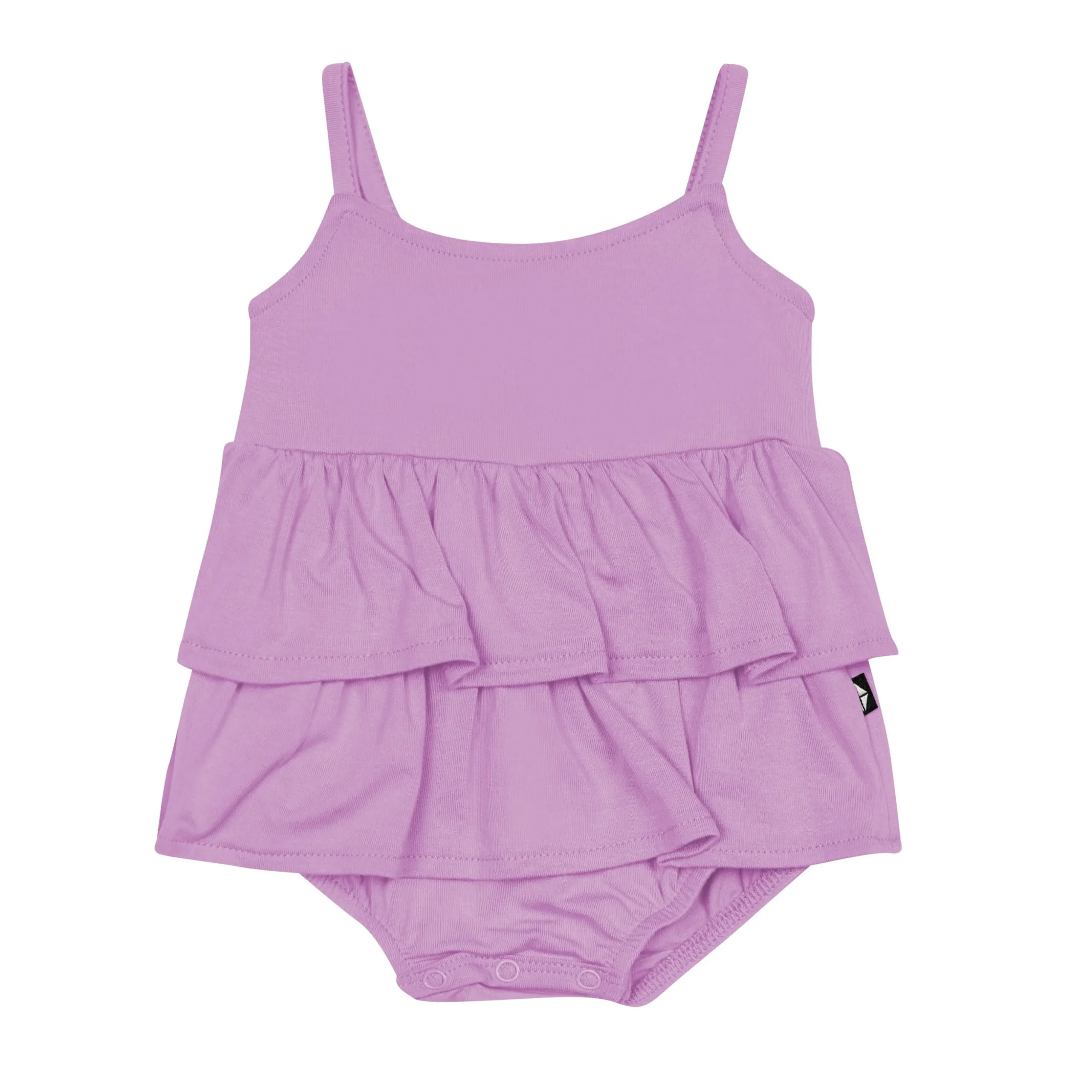 Spaghetti Strap Ruffle Romper in Poi