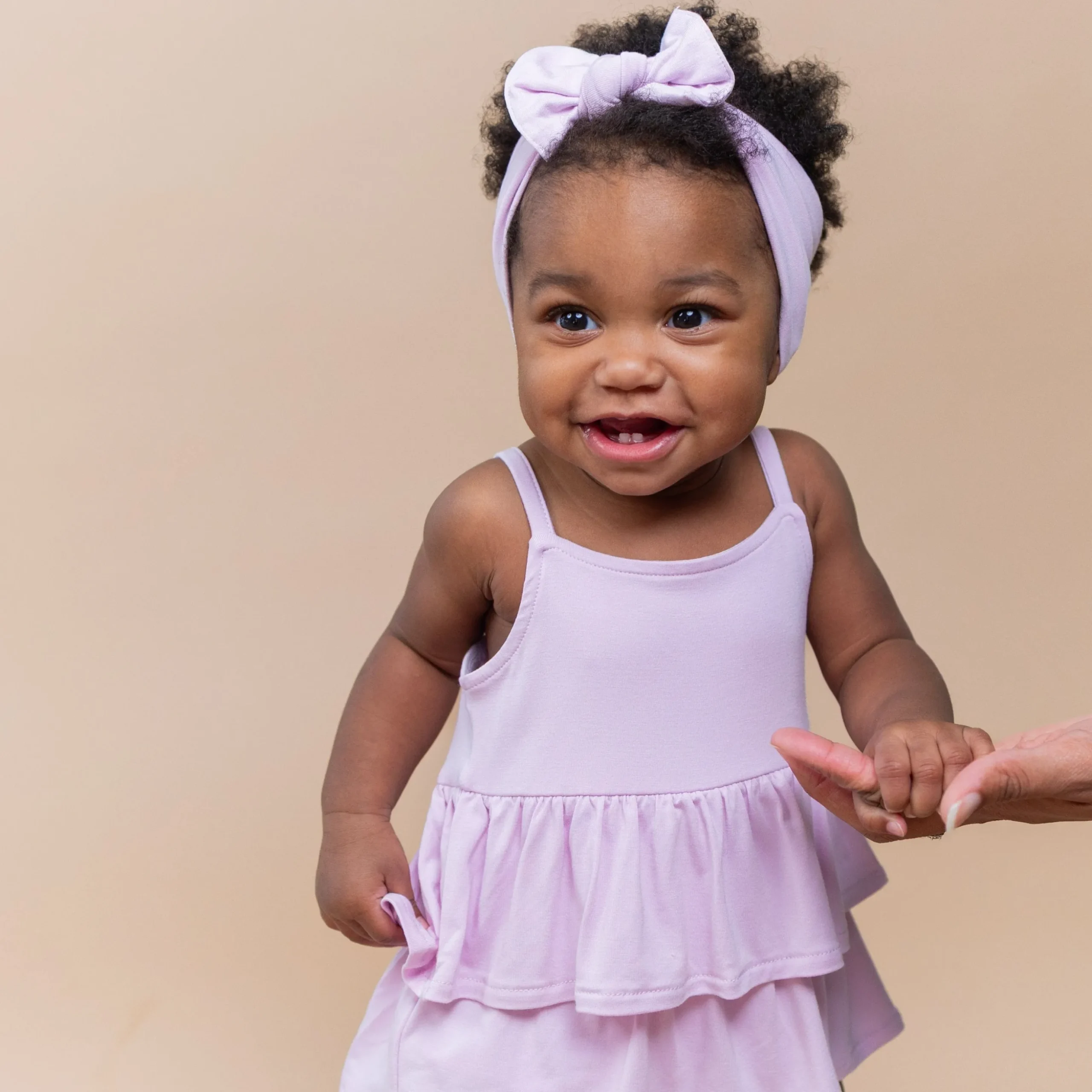 Spaghetti Strap Ruffle Romper in Thistle
