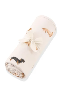 Swaddle Blanket in Dachshund
