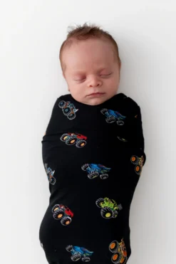 Swaddle Blanket in Monster Truck