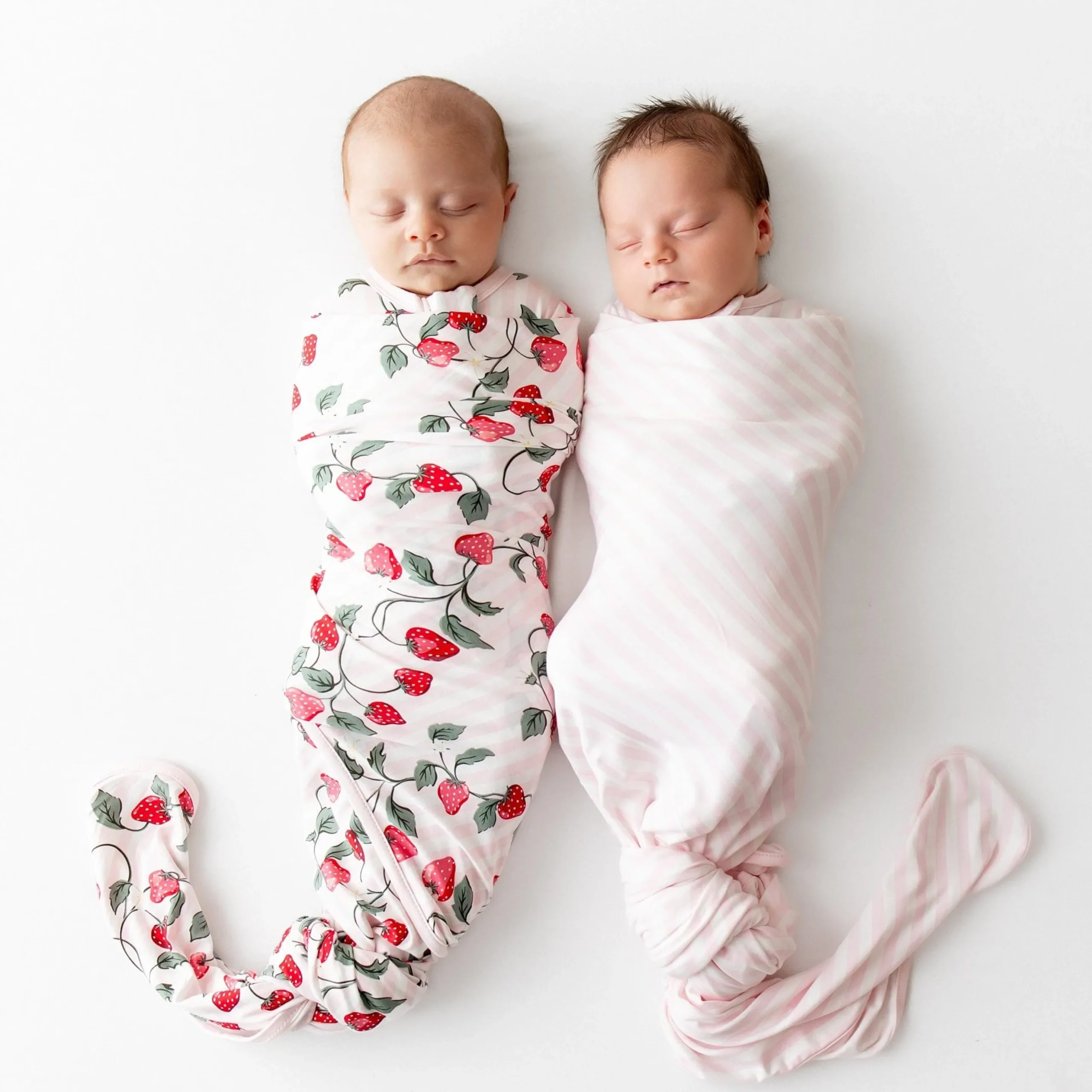 Swaddle Blanket in Small Sakura Stripe