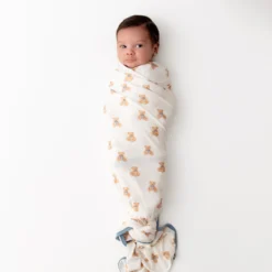 Swaddle Blanket in Teddy Bear
