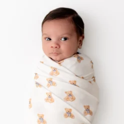 Swaddle Blanket in Teddy Bear