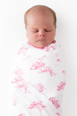 Swaddle Blanket in Toile Ballet