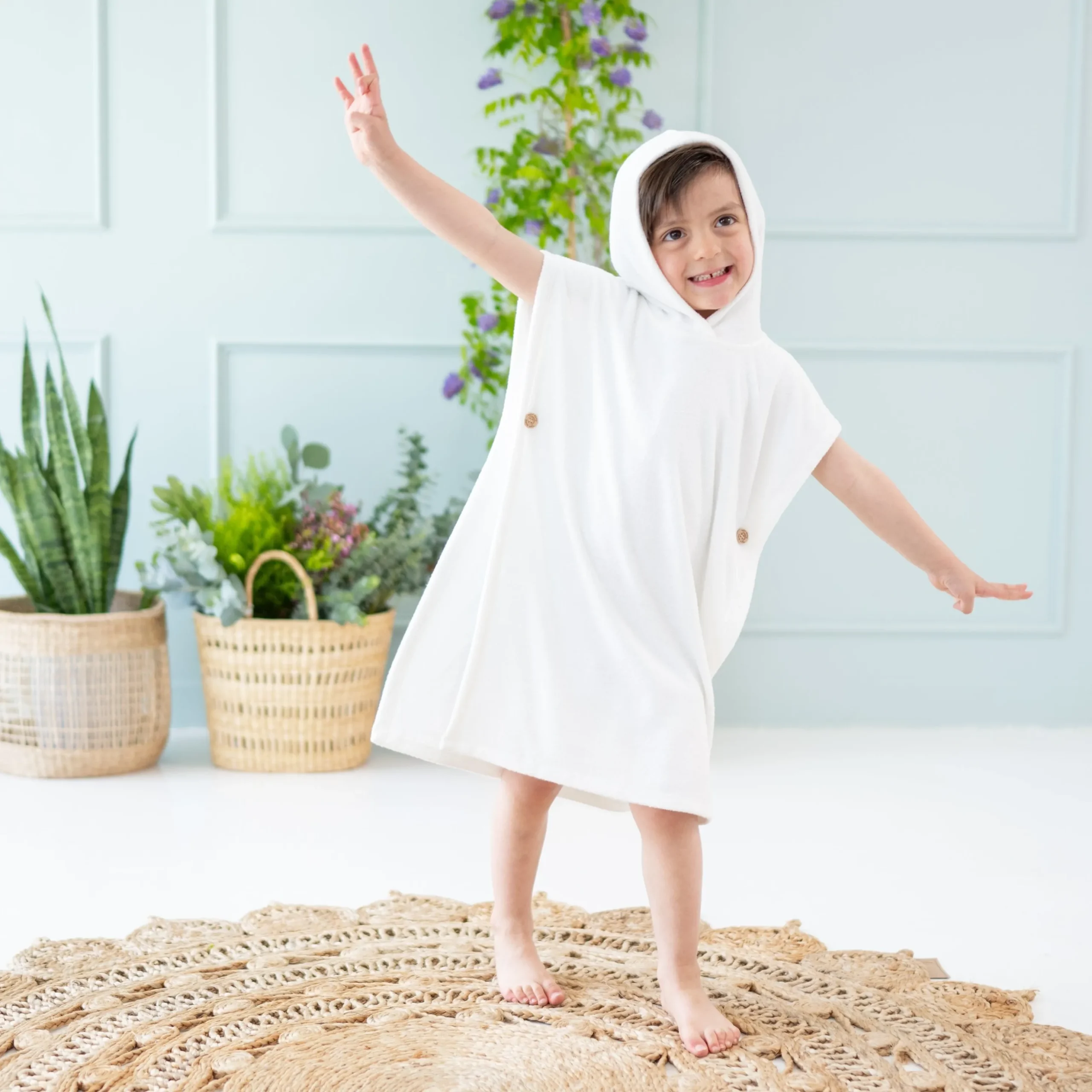 Swim Poncho in Cloud