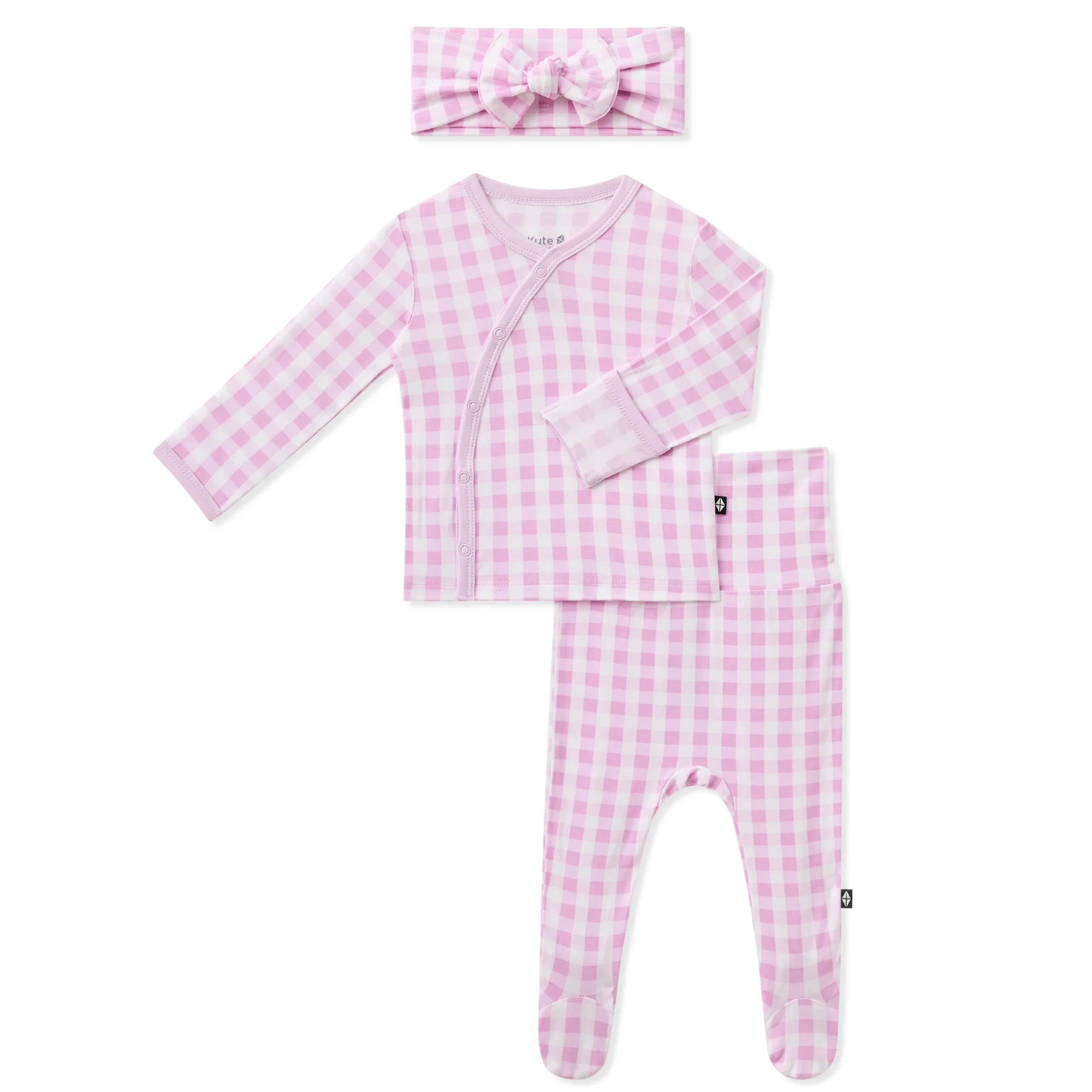 Take Me Home Set with Bow in Gingham Thistle