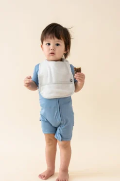 Terry Pocket Bib in Oat
