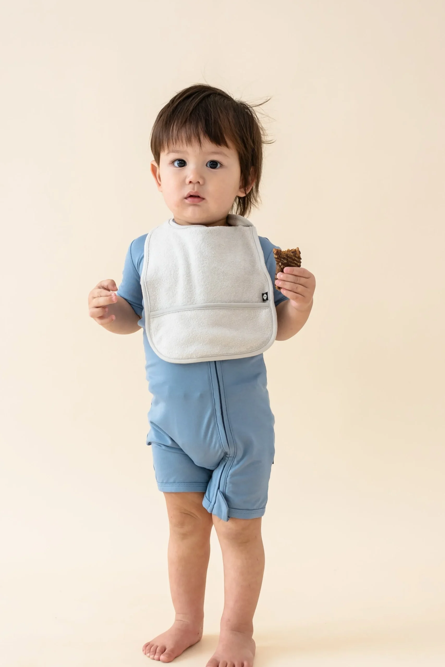 Terry Pocket Bib in Oat