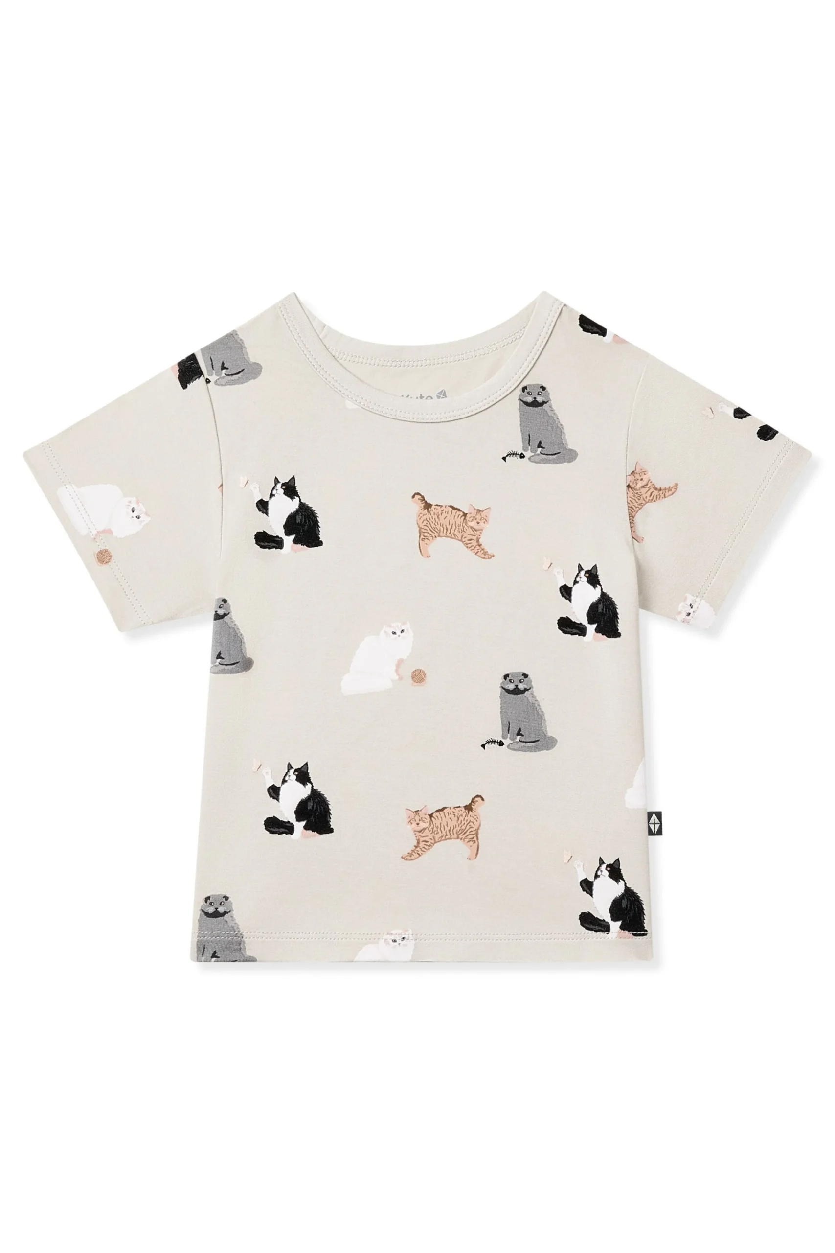 Toddler Basic Tee in Fluffy Cat