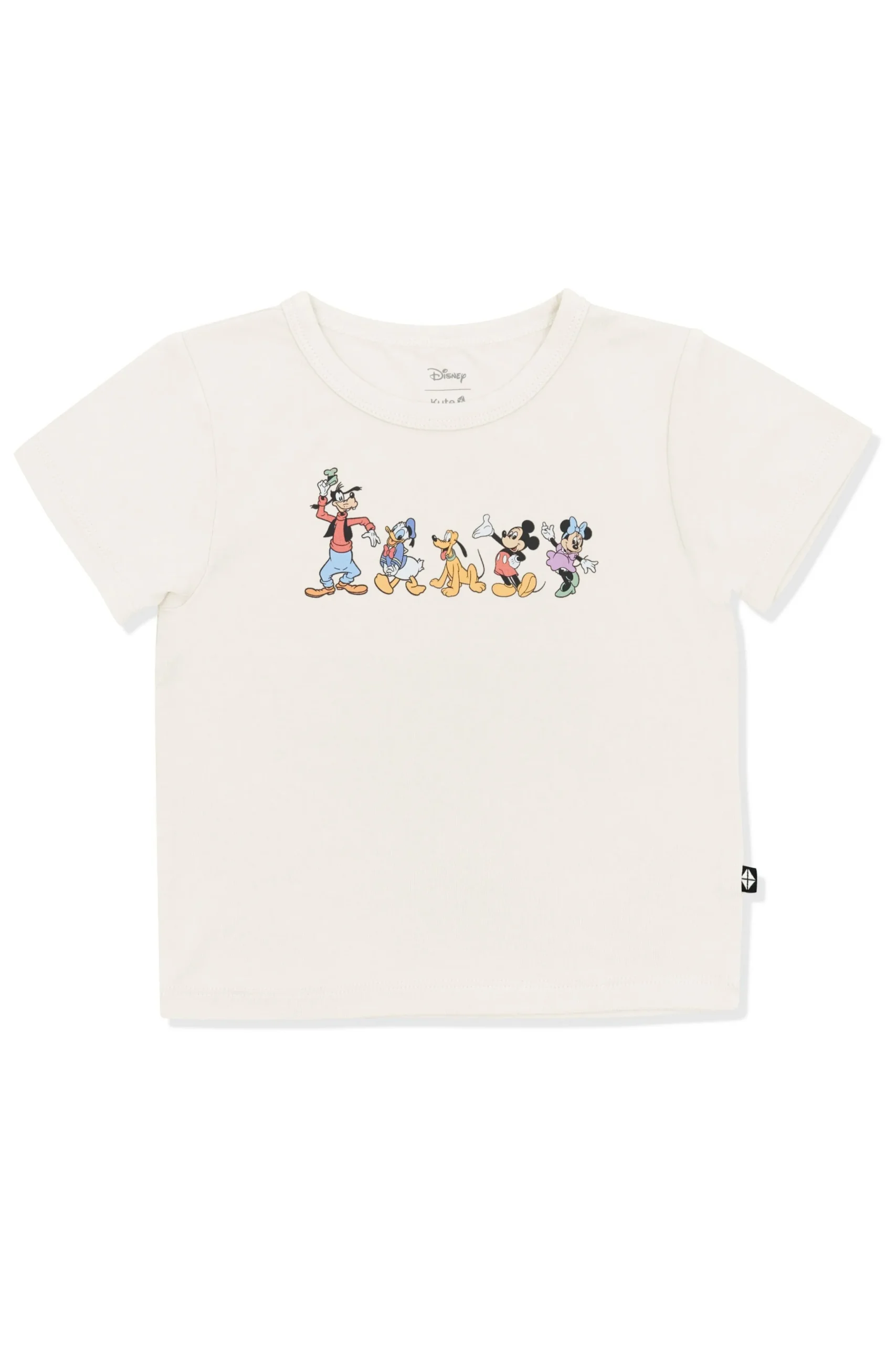 Toddler Basic Tee in Mickey and Friends on Ecru