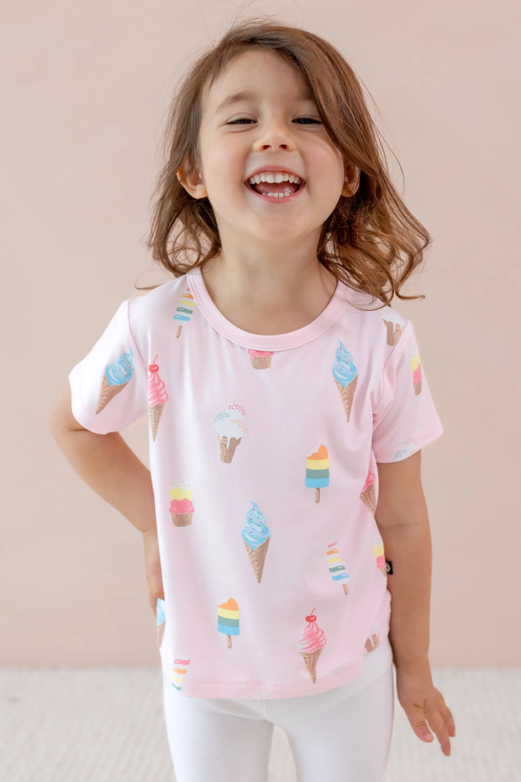 Toddler Basic Tee in Sakura Ice Cream
