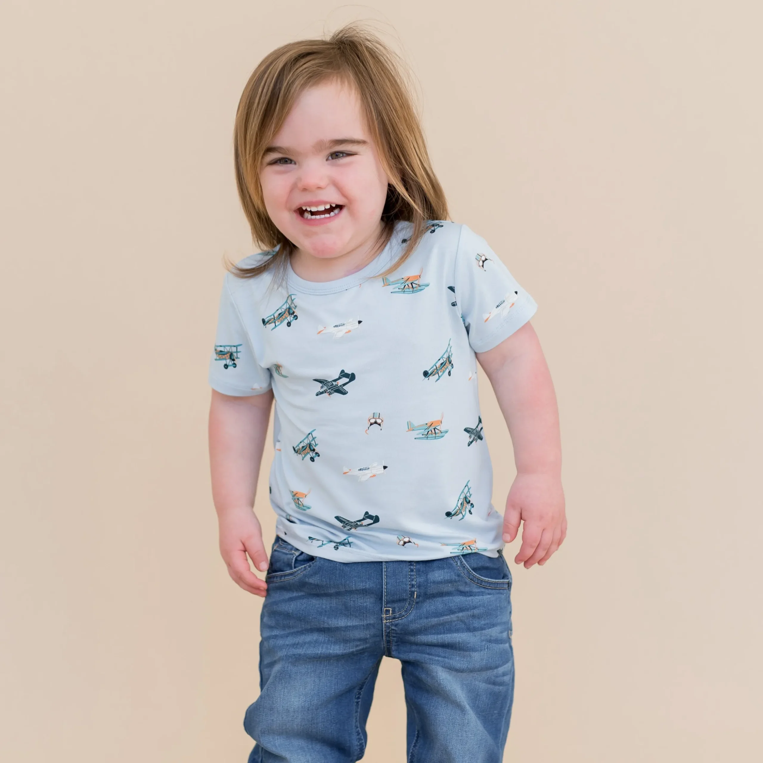 Toddler Basic Tee in Take Off