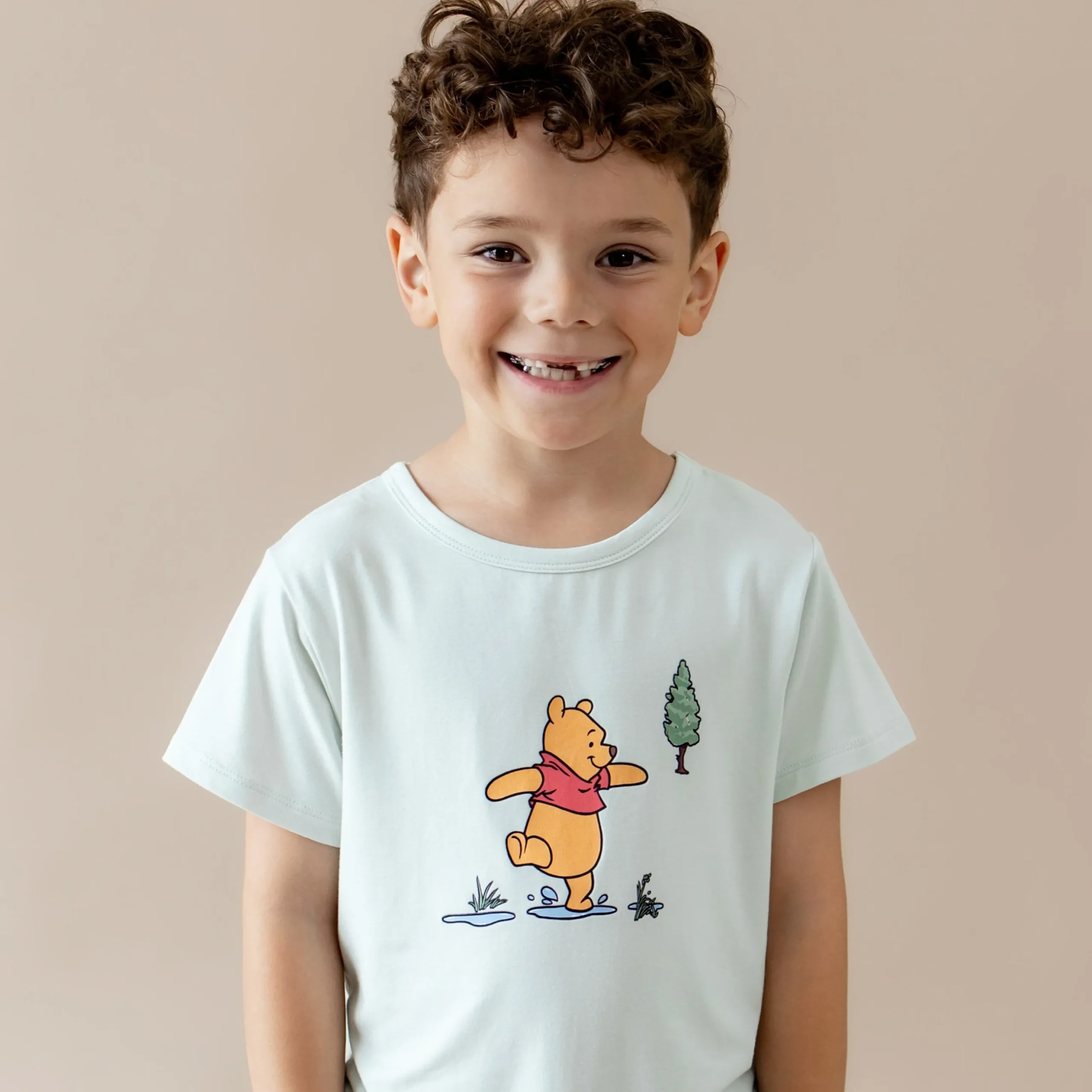 Toddler Basic Tee in Winnie the Pooh on Dew