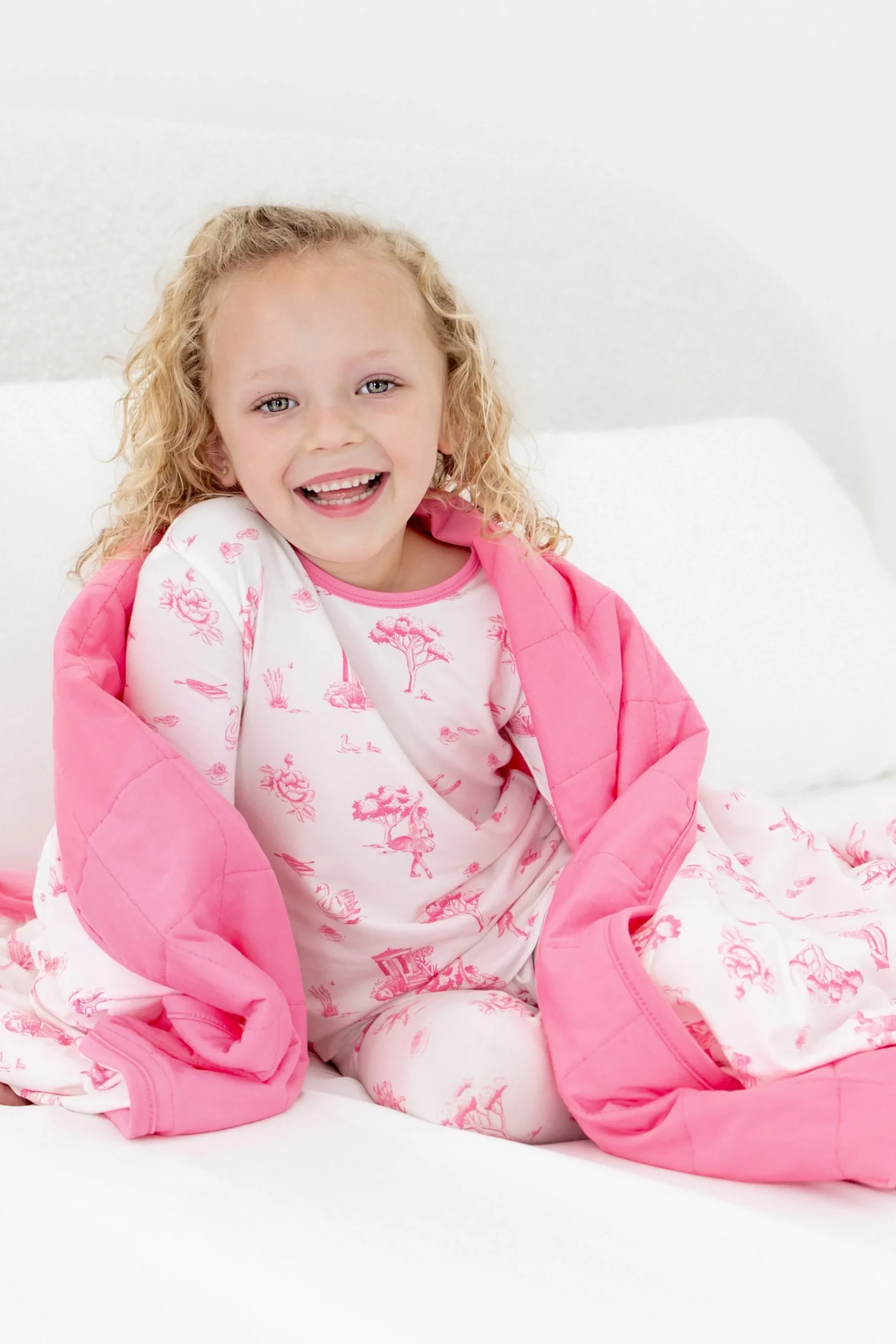 Toddler Blanket in Toile Ballet 1.0