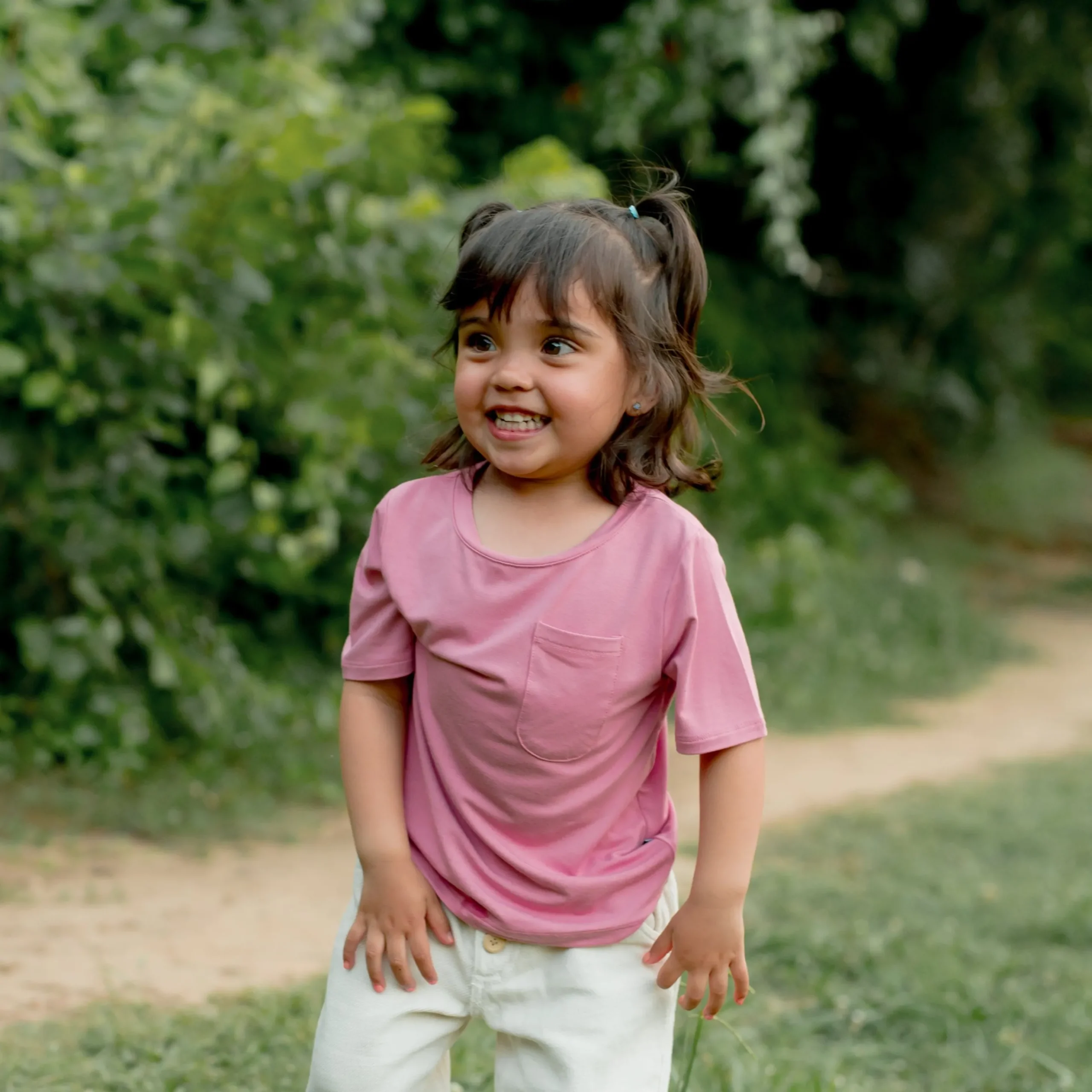 Toddler Crew Neck Tee in Apple Blossom