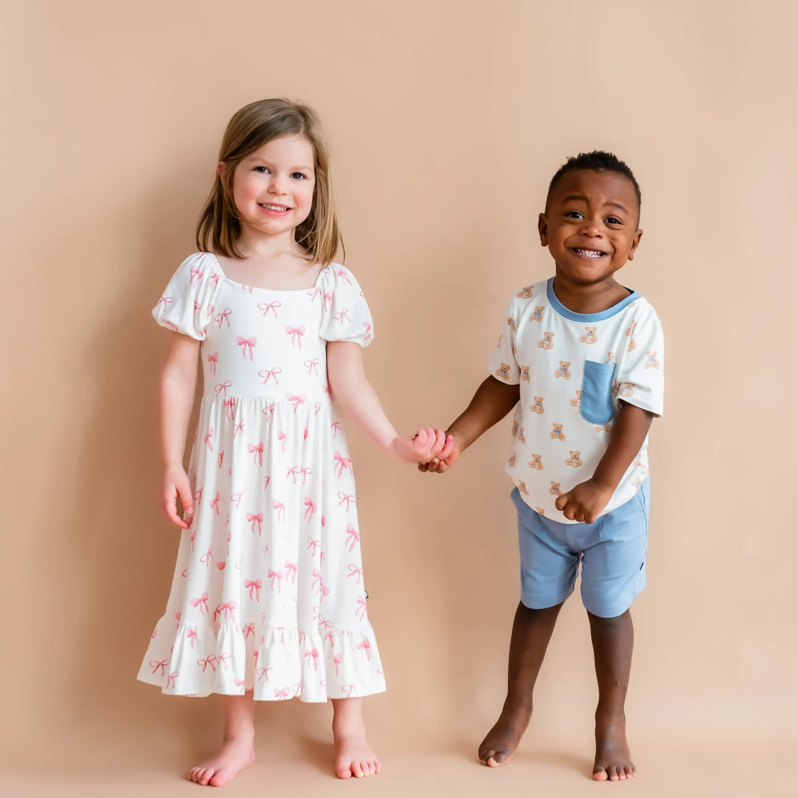Toddler Crew Neck Tee in Teddy Bear