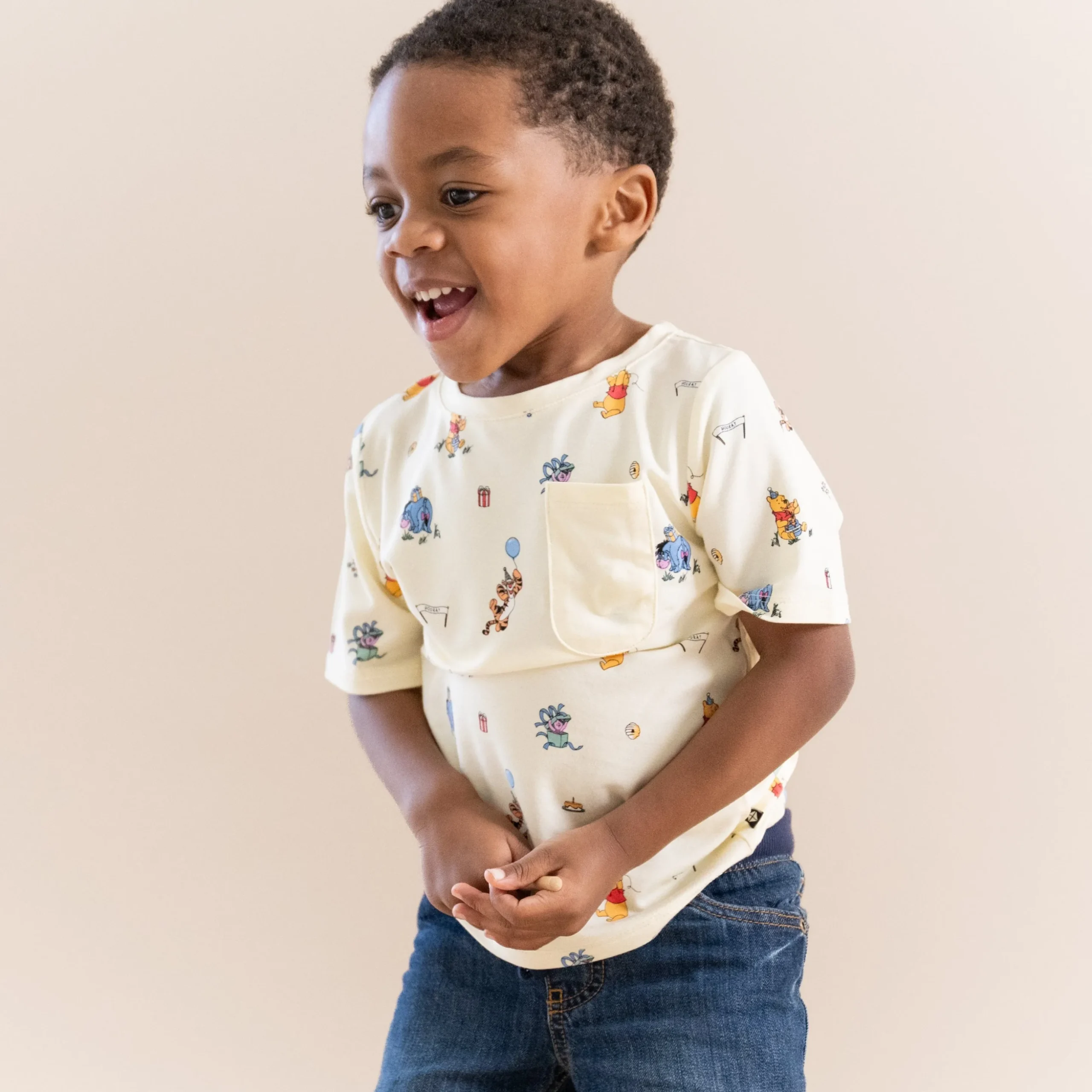 Toddler Crew Neck Tee in Winnie the Pooh Celebration