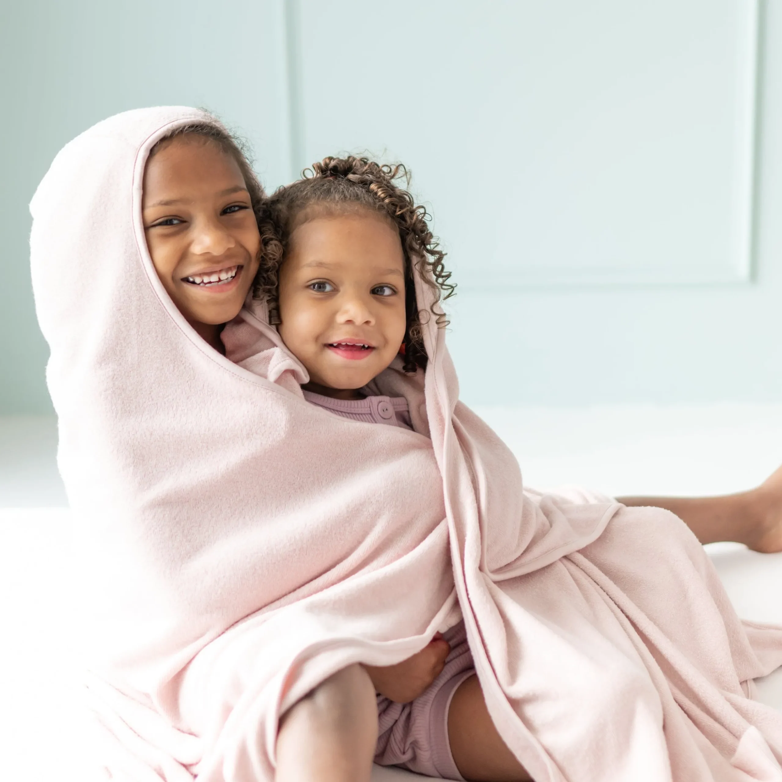 Toddler Hooded Bath Towel in Blush